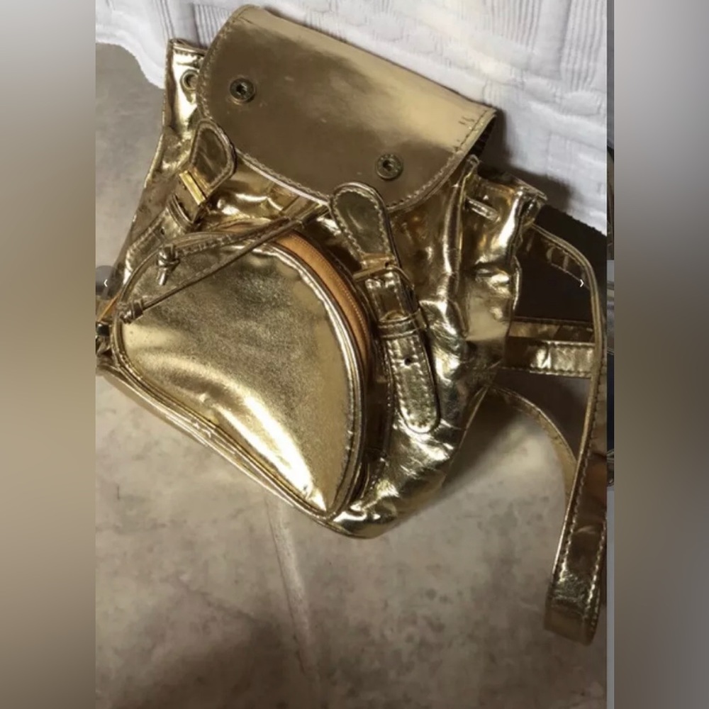 Elegant Gold Women's Backpack